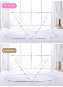 ZGBROTHERS Moustiquaires pliables personnalisées en bambou et bois pour bébés, nourrissons et enfants avec couverture anti-moustiques, yourte 128x65x50CM - Product Image 5