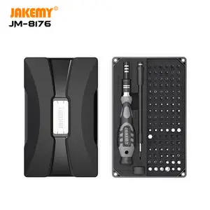 JAKEMY JM-8176 106 में 1 प्रेसिजन पेचकश सेट के साथ चुंबकीय बिट्स मरम्मत के लिए गेम कंसोल, फोन, लैपटॉप, स्मार्ट घड़ी