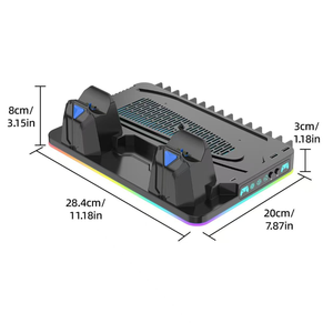 Estación de Carga RGB con Refrigeración para Consola PS5/Pro/Slim, Base Multifuncional para Controles, Soporte de Juego para Accesorios de <span class=keywords><strong>PlayStation</strong></span> <span class=keywords><strong>5</strong></span> - Product Image 5