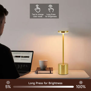 触摸控制发光二极管台灯-无绳可充电<span class=keywords><strong>3</strong></span>色可调光夜灯，便携式现代餐厅装饰照明 - Product Image 6