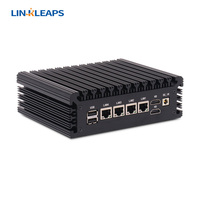 Mini PC Industriel 4 GbE Intel I210AT Pare-feu Routeur Logiciel Sans Ventilateur Quad Core Quad Thread 2 VPN Filaire Sans Fil En Stock