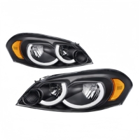 Phare LED Phare avant Compatible avec Chevrolet Impala 2006-2016 Boîtier noir Lampe automobile Kit d'éclairage automobile GM2502261