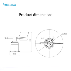 เซ็นเซอร์วัดทิศทางลม Veinasa-WDS01 Inductria High Outdoor Marine Customized OEM RS485 รุ่น Veinasa-WDS01 เซ็นเซอร์วัดทิศทางลม Veina - Product Image 2