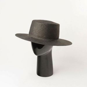 Chapeau de plage en paille pour femme, couleur unie, personnalisé, haute qualité, style borsalino, idéal pour les voyages et le ski, vente en gros à prix abordable - Product Image 6