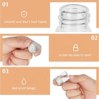 Botol kaca Mini 5 ml dengan tutup sekrup, botol kecil kosong botol kaca dengan tutup aluminium, wadah bubuk kecil untuk kosmetik