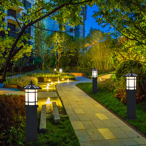 Lampe solaire LED pour pelouse, éclairage extérieur pour jardin, allée, résistante à l'eau IP65, corps en alliage d'aluminium, abat-jour en verre, lumière du jour 5000K - Product Image 5