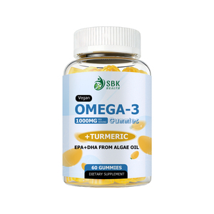 Gélules végétaliennes Oméga 3 de notre usine, avec Oméga 3 totaux pour la santé cérébrale, la force osseuse et le maintien de la forme physique - Product Image 1