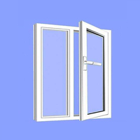 Fenêtres UPVC à battant suspendu à double vitrage de conception standard Fenêtres en PVC Fenêtres en vinyle Fenêtre à battant insonorisée
