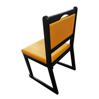 Silla de Comedor Moderna con Marco de Madera Negra, Tapizada en Tela, Apilable, para Sala de Estar u Oficina en Casa