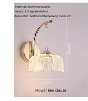 Lampes murales LED de luxe, construction en aluminium à intensité variable pour chambre, salon et couloir