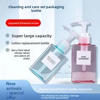 Bouteille en plastique PET vide pour désinfectant pour les mains, savon à vaisselle, lessive, shampoing d'hôtel, gel douche, nettoyant visage, lotion, pompe