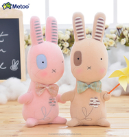 Metoo – peluche de vache rose, faites votre propre jouet en peluche, lapin, vache, peluche douce, pantoufles, jouets en peluche personnalisés