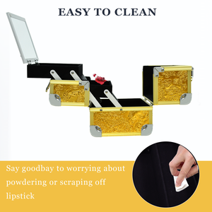 Trousse de Maquillage de Voyage Personnalisable avec 4 Plateaux, Organisateur Cosmétique, Boîte de Rangement de Maquillage Verrouillable, <span class=keywords><strong>Valise</strong></span> de Maquillage - Product Image 2