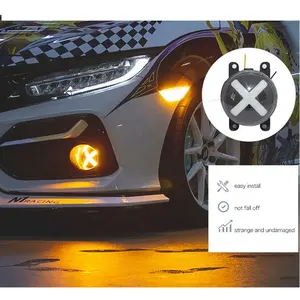 JDM Modification X Style Fog Lights Japanese General Civic Front Fog Lamp Headlight Car Accessories