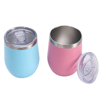 Mug isotherme portable à logo personnalisé, en acier inoxydable 304 à double paroi, isolé sous vide, garde au froid/au chaud, 12 oz