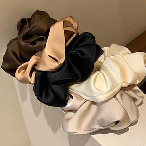 Accessoires pour <span class=keywords><strong>cheveux</strong></span> en satin de couleur unie extra-larges, adaptés aux femmes et aux filles pour un usage quotidien, élastiques pour <span class=keywords><strong>cheveux</strong></span>, grand élastique pour <span class=keywords><strong>cheveux</strong></span> - Product Image 2