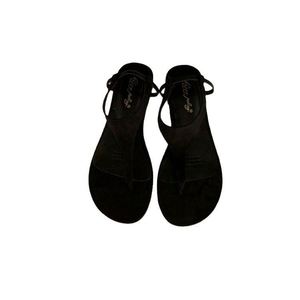 2026 New Summer <b>Flat</b> Retro Vacation Style Clip Toe <b>Sandals</b> fairy Black Soft Sole Non slip Breathable Beach Roman Shoes - Product Image 4
