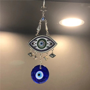Colgante de pared con borlas de mano para coche, amuleto de ojo malvado, Hamsa, adornos de cristal, novedad, venta - Product Image 2