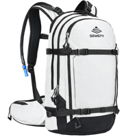 Sac de ski 25L imperméable antivol, sac à dos de voyage en polyester, design minimaliste durable pour casque de ski, lunettes, gants, skis