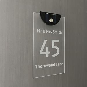 Wholesale Personalized External House <b>Numbers</b> <b>Led</b> Solar Sign Modern Outdoor Address Family Name <b>Number</b> Print Logo Plaque for - Product Image 2