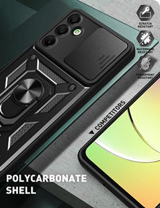 Para <span class=keywords><strong>Samsung</strong></span> A16 funda con cubierta de cámara deslizante, armadura magnética 360 anillo soporte funda de teléfono móvil para <span class=keywords><strong>Samsung</strong></span> <span class=keywords><strong>Galaxy</strong></span> A06 A16 A36 A56 - Product Image 3