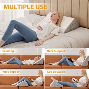 5 stelle unite piccola gamba ortopedica e circolazione del ginocchio cuscini Memory Foam cuscino cuneo triangolo personalizzato <span class=keywords><strong>per</strong></span> dormire sulla schiena - Product Image 4