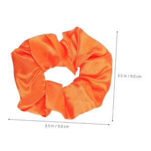 Paquete de Bandas para el Cabello Brillantes Personalizadas, Lazos para el Cabello Rojos y Marrones, Accesorios Brillantes para Niñas, Scrunchies de Seda y Satén con Logotipo - Product Image 3