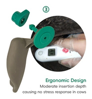 Thermomètre intelligent pour bétail avec transmission sans fil et surveillance en temps réel de la température corporelle pour la gestion de la santé