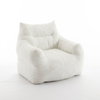 Chaise de canapé moelleuse en velours de style moderne de couleur personnalisable pouf avec matériau en tissu d'ameublement à compression sous vide