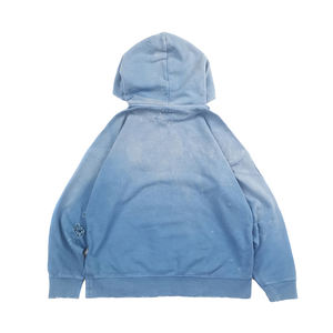 Wholesale Custom Washed Hoodie No Strings Oversized French Terry <b>Sweatshirts</b> Men <b>Vintage</b> Distressed Hoodie - Product Image 3