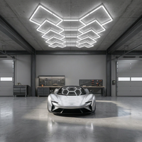 Éclairage LED personnalisé pour showroom automobile, 6500K, à intensité variable, grille de lumière pour atelier de réparation automobile, garage