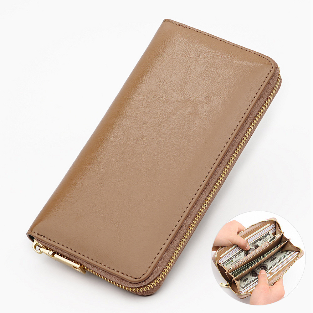 Oil wax cowhide [outer gray+inner gray]