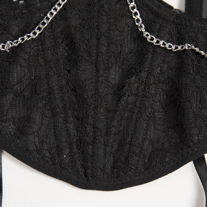 Ladymate ODM/OEM Ceinture Large En Dentelle Brodee Pour Femmes Corset Streetwear Overbust Bandage Waist Trainer Crop Top <span class=keywords><strong>Bustier</strong></span> - Product Image 6