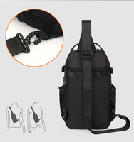 Sac de poitrine multifonctionnel pour homme, dernier design, double face, multi-poches, pour moto, sport, voyage, travail, décontracté