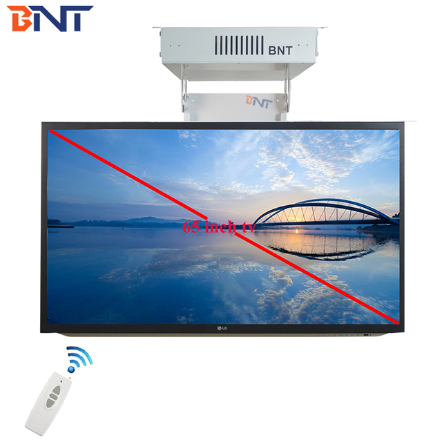 BNT Motorized Flip Down Foldable Remote Control TV Ceiling Mount Lift with Cold Rolled Steel for 32-55 Inch TVs