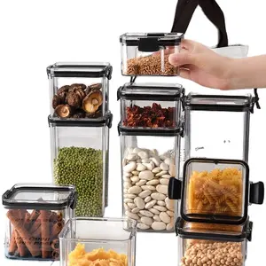 2021 newest food-grade PP+TRP+PET materials large plastic food storage box kitchen container airtight