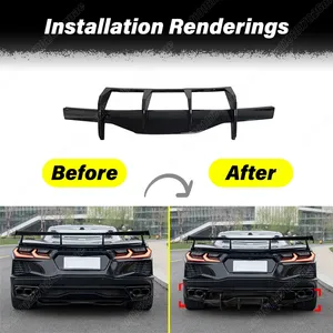 Aileron arrière fixe pour C8 2 portes Z51 STG 3 2020 2021 2022 2023 2024 2025, kit carrosserie automobile - Product Image 2