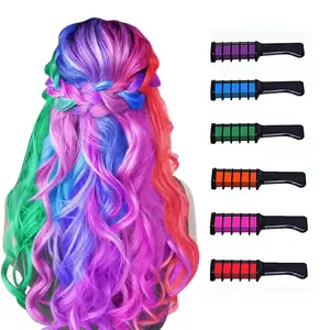 Hair Color Dye Paste Washable Temporary Hair Chalk Comb Easy to be Removed Hair Dye Brush