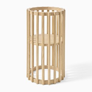 Supporto Minimalista in Legno a Doghe per Piante - Scaffale Alto su Piedistallo per Piante in Vaso, Supporto Impermeabile per Interni/Esterni - Product Image 5