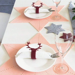 Großhandel Weihnachten Servietten ringe mit Filz Design Tisch dekoration für Weihnachts geschenke - Product Image 5