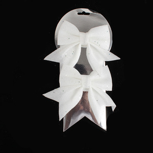 Ornamen gantung pohon Natal, ornamen gantung bubuk emas pita dekorasi jendela liburan - Product Image 4