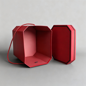 Vente en gros de grandes boîtes cadeaux rouges à <span class=keywords><strong>cylindre</strong></span> rond Offre Spéciale de luxe personnalisées emballages en carton pour fleurs - Product Image 5