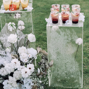 Bệ Trụ Hiện Đại Bằng Acrylic Trong Suốt Bệ Đứng Hình Trụ Hoa Trụ Cho Tiệc Cưới Sinh Nhật Hộp Hoa Hồng Acrylic Trưng Bày Có Nắp Đậy - Product Image 2