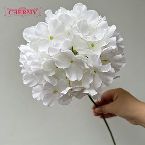 ดอกไฮเดรนเยียสีแดงเข้มผ้าไหมเทียม <span class=keywords><strong>ราคา</strong></span>โรงงาน TH396 สำหรับงานแต่งงานและจัด<span class=keywords><strong>ดอกไม้</strong></span> - Product Image 6