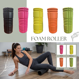 Rouleau en mousse pour yoga et massage, en EVA, fermeté moyenne, portable, texture, utilisation manuelle, couleurs - Product Image 1