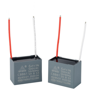 Condensateur EPERS CQC CUL TUV 0.1~80UF CBB61 6 15UF Condensateurs CBB61 1.75UF pour ventilateur <span class=keywords><strong>de</strong></span> plafond <span class=keywords><strong>de</strong></span> luxe - Product Image 6