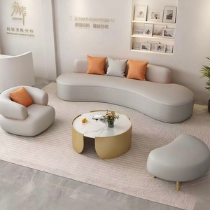 Juego de Sofás de Recepción de Lujo - Sofá de Tela con Sillón para Hoteles y Salones de Belleza - Product Image 2