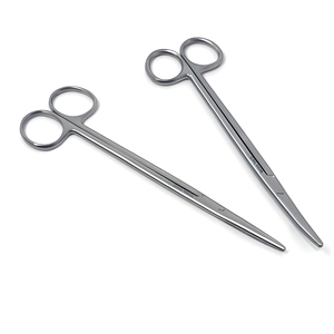Ensemble de ciseaux de dissection Metzenbaum de 7 pouces, pointe droite et courbée, en acier inoxydable chirurgical, fournisseur en gros - Product Image 1