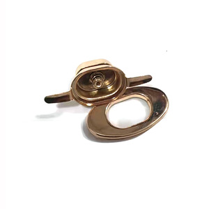 Oval Screw Lock With Feet Brass <b>Bag</b> <b>Accessory</b> Security Hardware For Electrician <b>Bags</b> - Product Image 1
