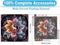 STAR Factory Vente en gros Série Mandala Moderne Peinture Diamant 5D DIY sur Toile, Peinte à la Main, avec Strass Lumineux, Écologique, Motif Fleur